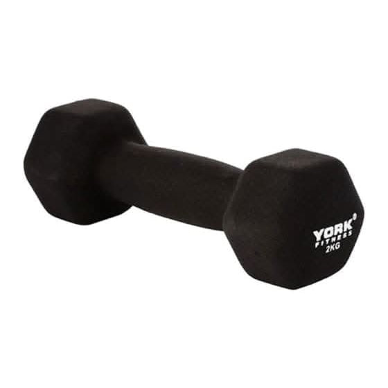 York, Fitness Neo Hex Dumbbell, Black