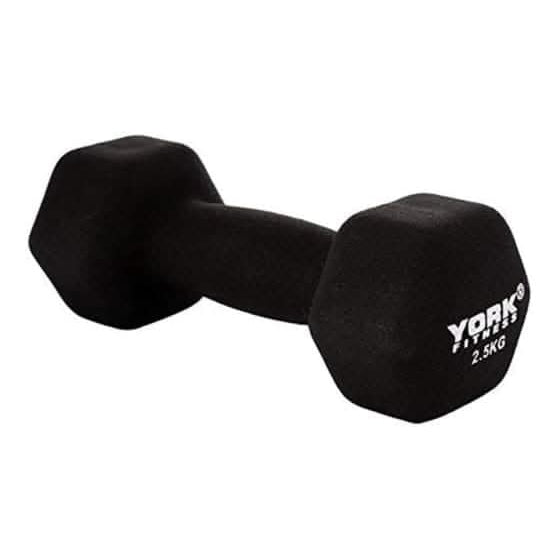 York, Fitness Neo Hex Dumbbell, Black