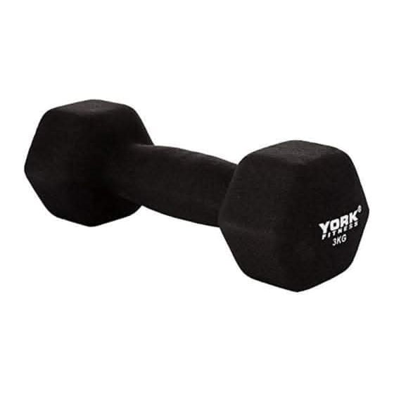 York, Fitness Neo Hex Dumbbell, Black