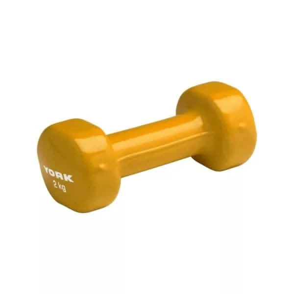 York, Fitness Vinyl Dumbbell 2Kg, 1673, Yellow