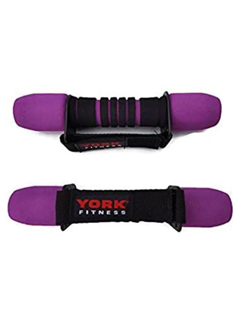 York, Fitness Soft Grips 2 X 0.5 Kg, 60246 Purple/Black