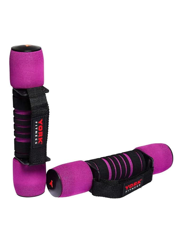 York, Fitness Soft Grips 2 X 0.5 Kg, 60246 Purple/Black
