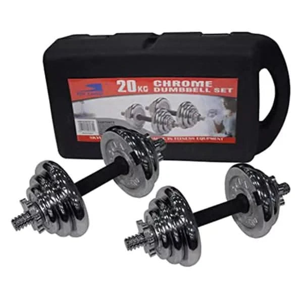 York, Fitness Painted Adjustable Dumbbell Set 20Kg, Dark Grey