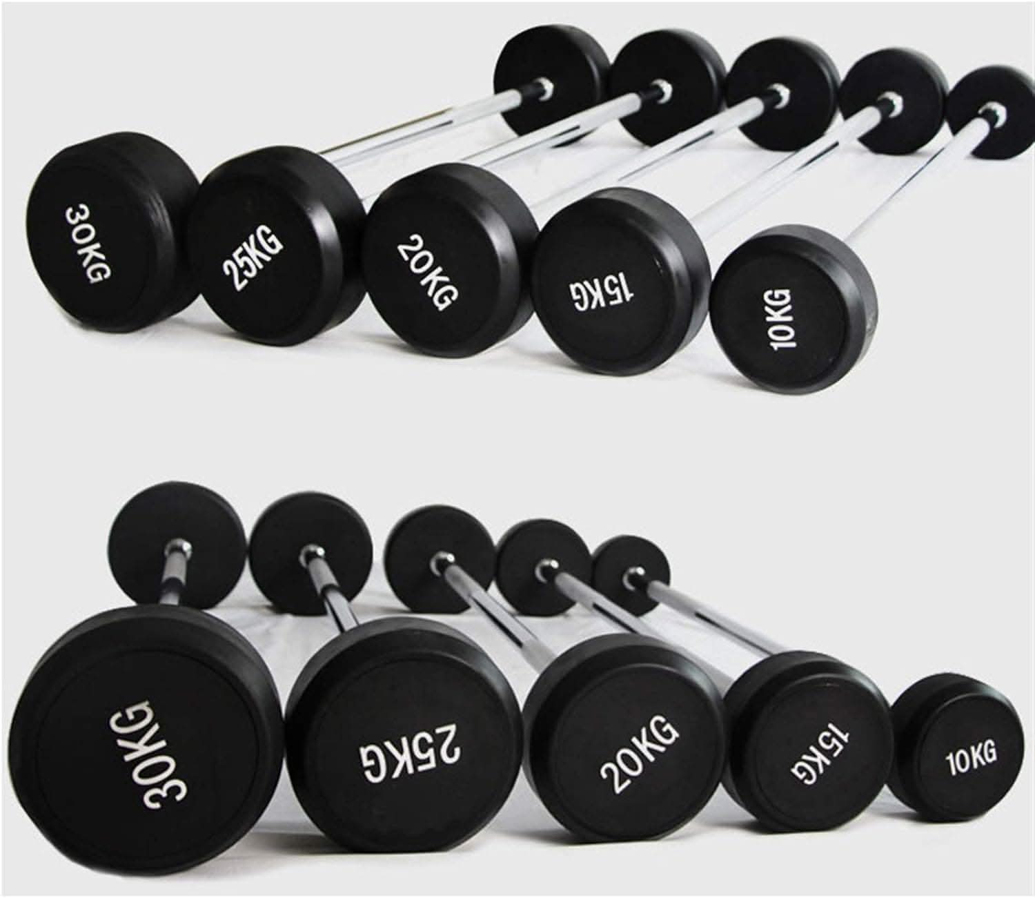 Harley Fitness TPU Fixed Straight Barbell Weight - 10 Kg - 50 Kg