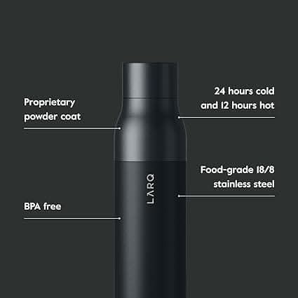 Larq, Bottle Twist Top Insulated Stainless Steel Water Bottle 25Oz