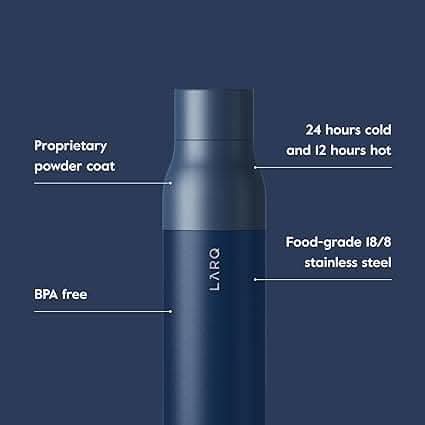 Larq, Bottle Twist Top Insulated Stainless Steel Water Bottle 25Oz