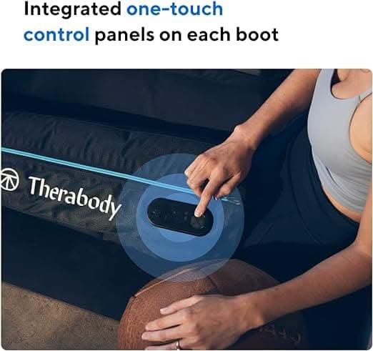 Therabody RecoveryAir Jetboots Massage Compression Boots, Black