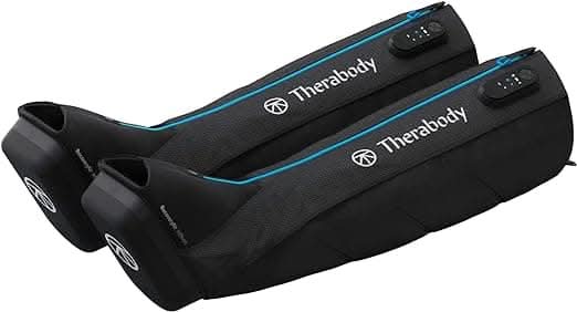 Therabody RecoveryAir Jetboots Massage Compression Boots, Black