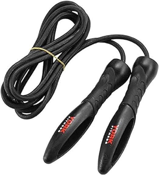 York, Fitness Fixed-Length Leather Skip Rope, 60297, Multi Color