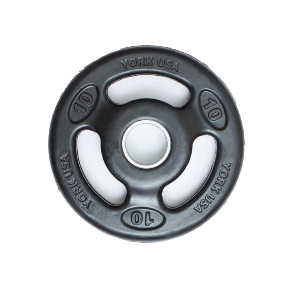 York Fitness 2″ Iso-Grip Rubber Encased Steel Olympic Plate 10.00 LB