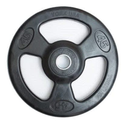 York Fitness 2″ Iso-Grip Rubber Encased Steel Olympic Plate 45.00 LB