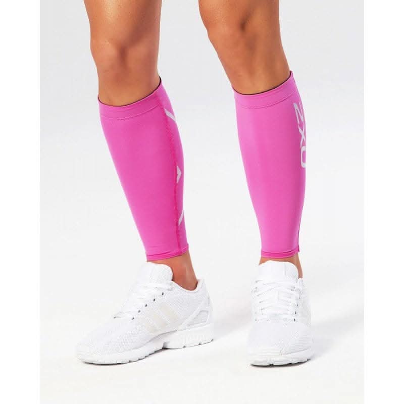 2Xu, Compression Calf Guards X Large, Ua1987B Hot Pink/Hot Pink)