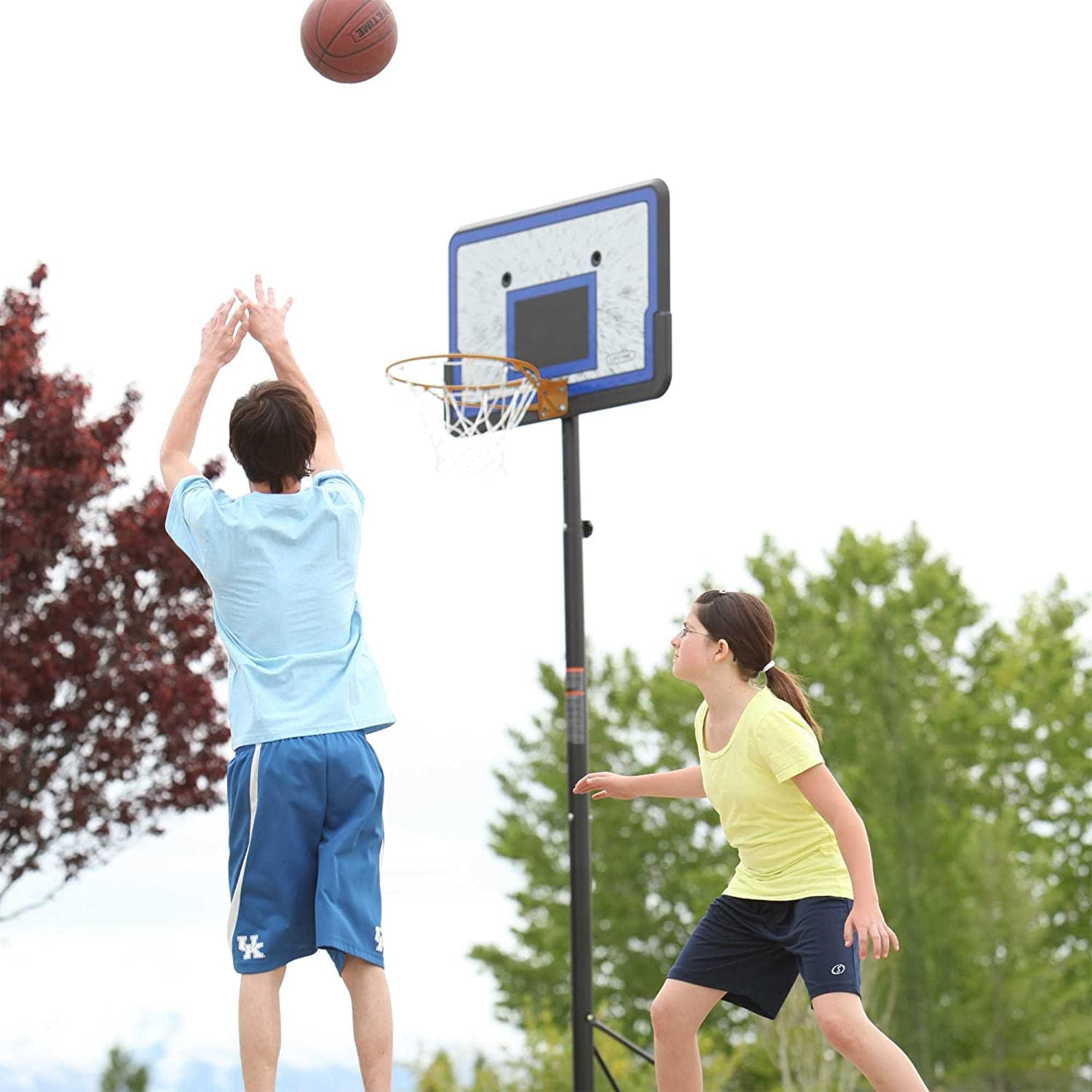 Lifetime 44" Backboard", Height Adjustable Portable Basketball System - Athletix.ae