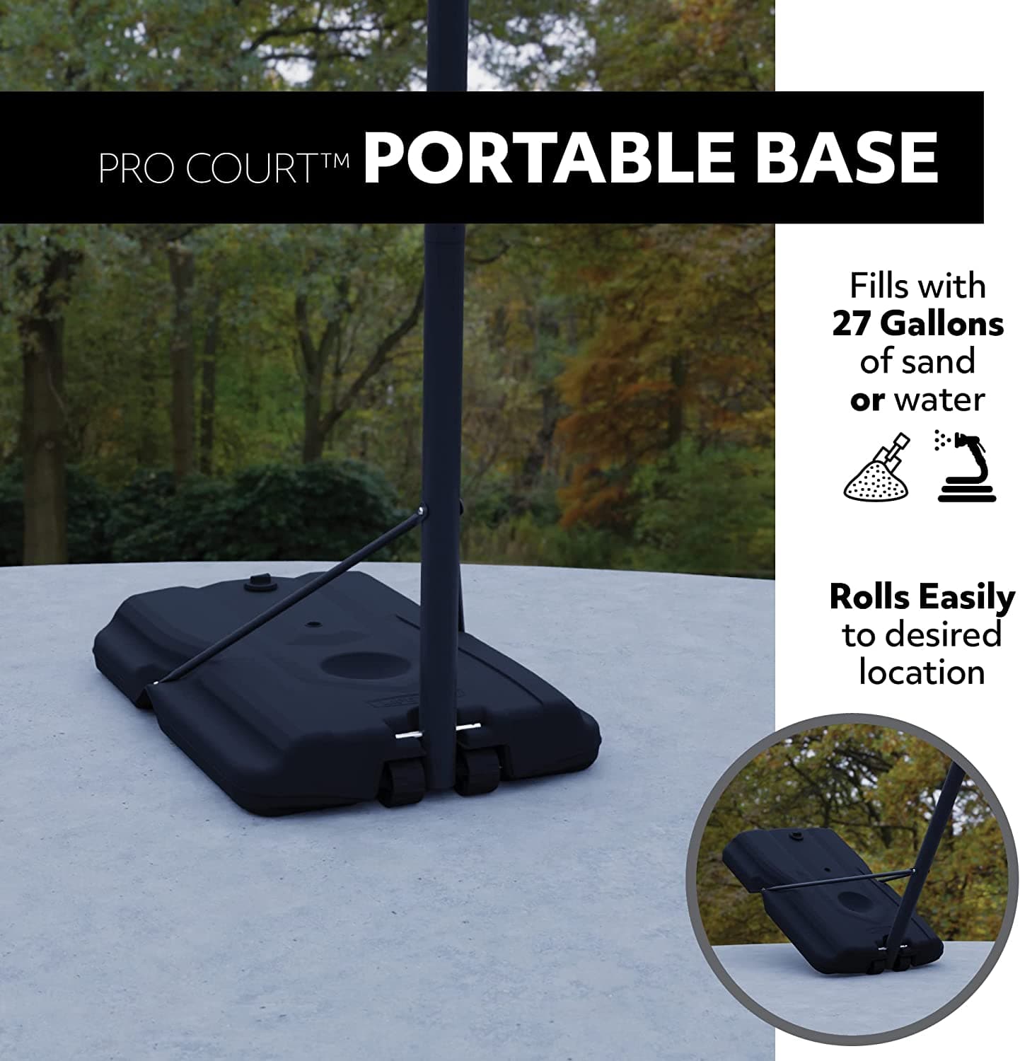 Lifetime 44" Backboard", Height Adjustable Portable Basketball System - Athletix.ae