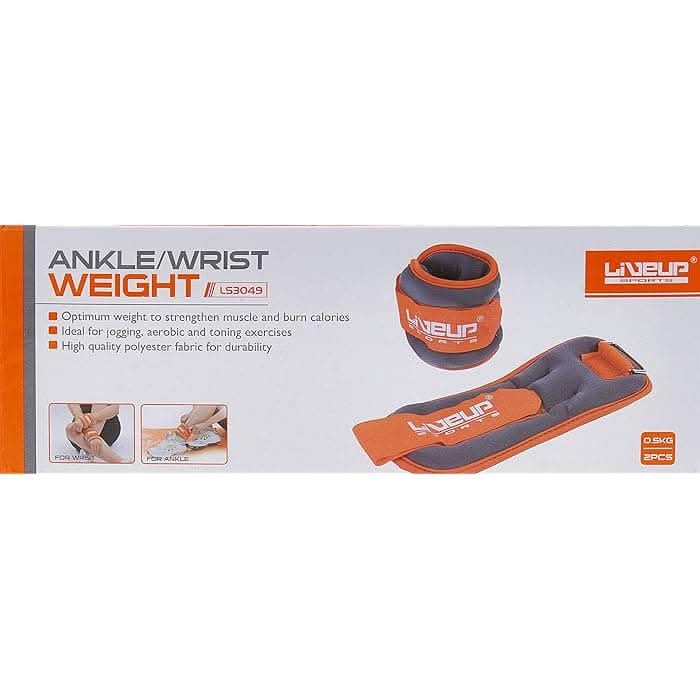 York, Fitness Ankle Weights 2 X 0.5 Kg, York-60243, Orange/Black