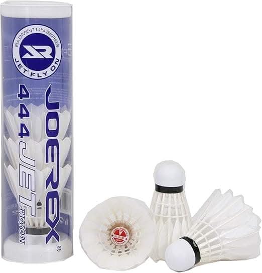 Joerex, White Shuttlecocks, 6 Pcs Duck Feather Badminton Balls
