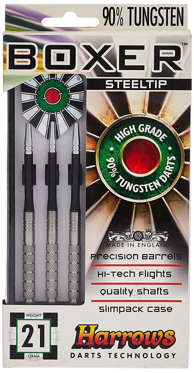 Harrows Bd6112252 Unisex Adult Boxer Tungsten Darts - Silver, 22 Gm - Athletix.ae