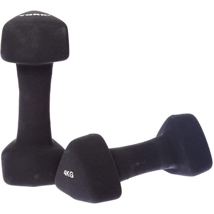 York, Fitness Trangle Neoprene Dumbell, 60486, Black