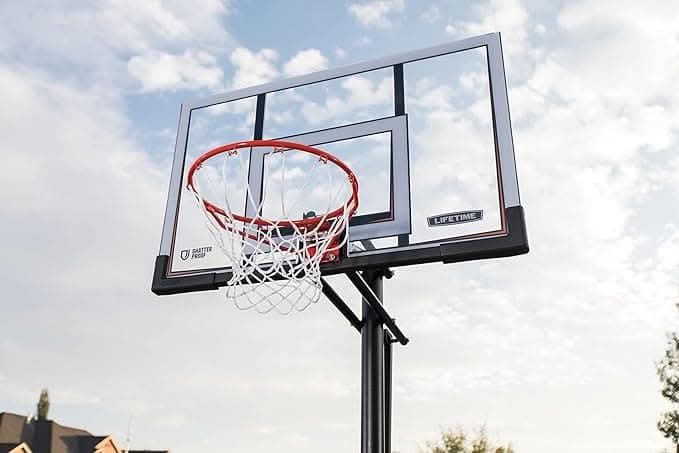 Lifetime, 90061 Portable Basketball System, 52 Inch Shatterproof Backboard,Black