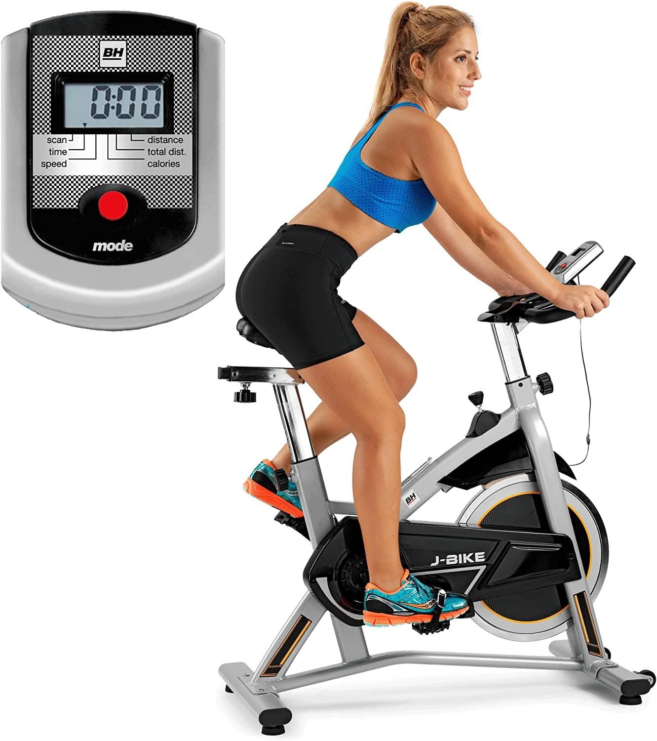 BH Fitness, J-Bike H9135RF - Indoor Cycling Bike, Silver & Black