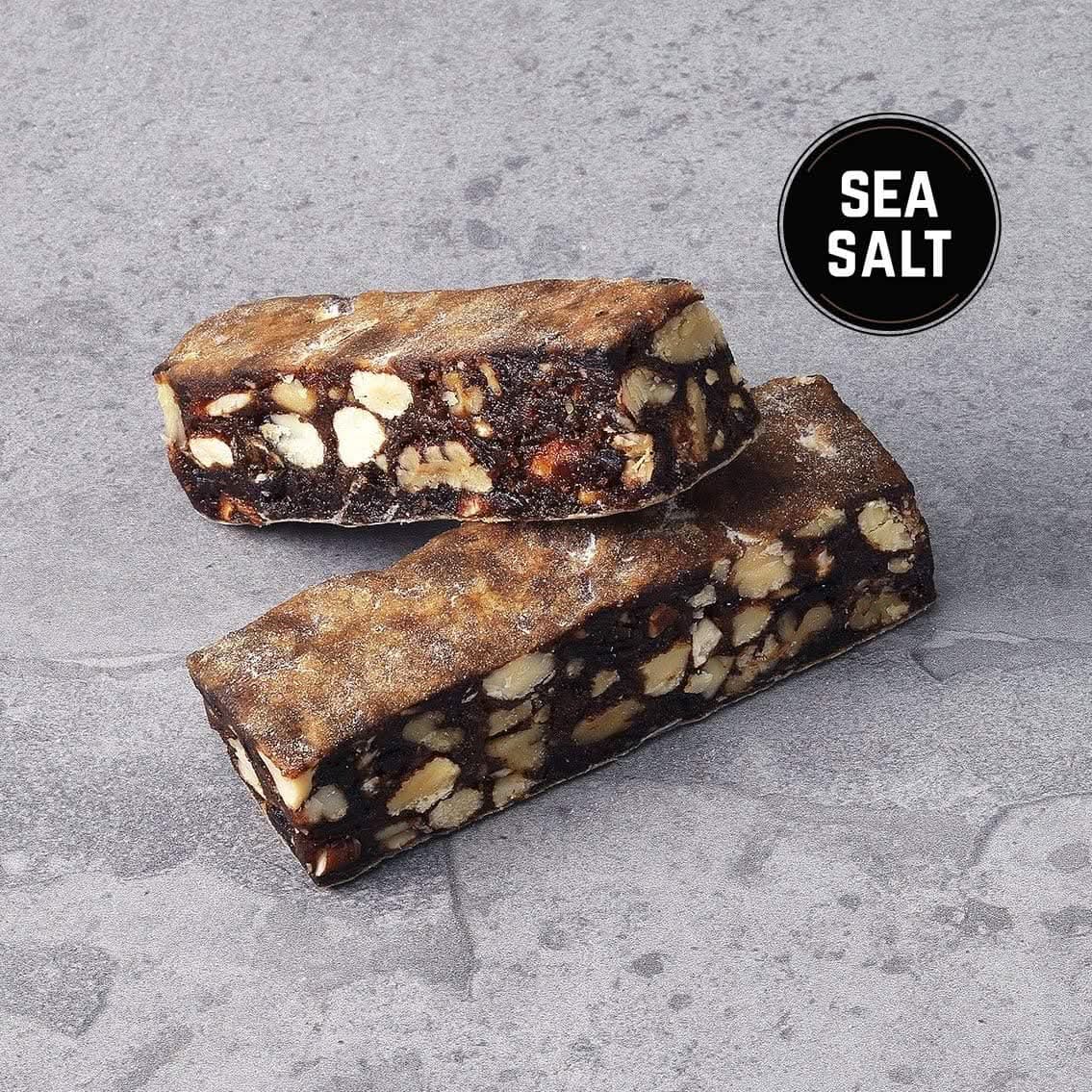Veloforte Avanti Energy Bar - Dates, Pecans and Sea salt - 9 count x 62g - 5gr plant protein, 40gr Carbs, Sea Salt Electrolytes, Rich in Dual Carbohydrates, 100% Natural, Vegan, Gluten Free