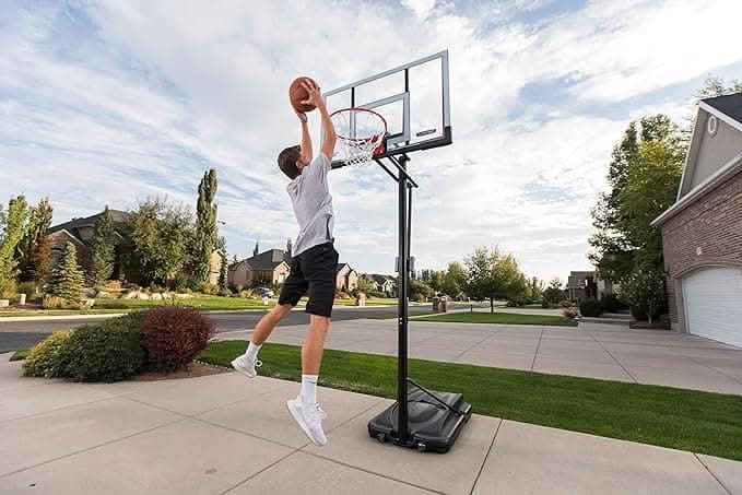 Lifetime, 90061 Portable Basketball System, 52 Inch Shatterproof Backboard,Black