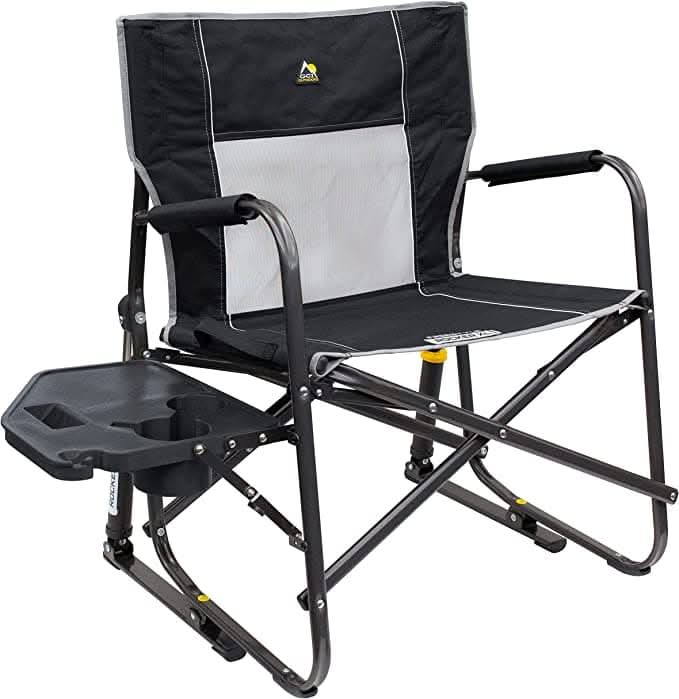 GCI Outdoor XL Freestyle Rocker with Side Table, Black