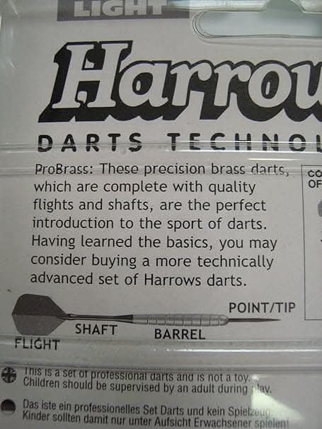 Harrows, Steeltip Pro Brass, Bc106, Light