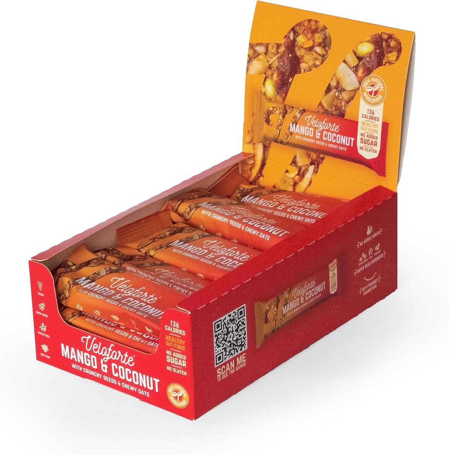 Veloforte Oat Bar -Mango & Coconut 35g (pack of 9)