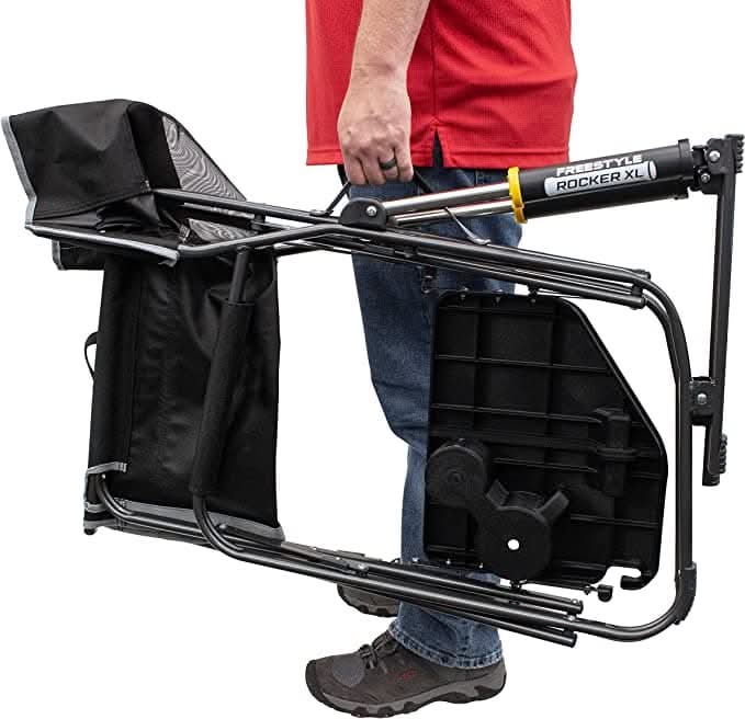 GCI Outdoor XL Freestyle Rocker with Side Table, Black