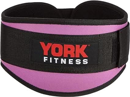 York, Fitness Nylon Workout Belt, 60212, Black/Purple