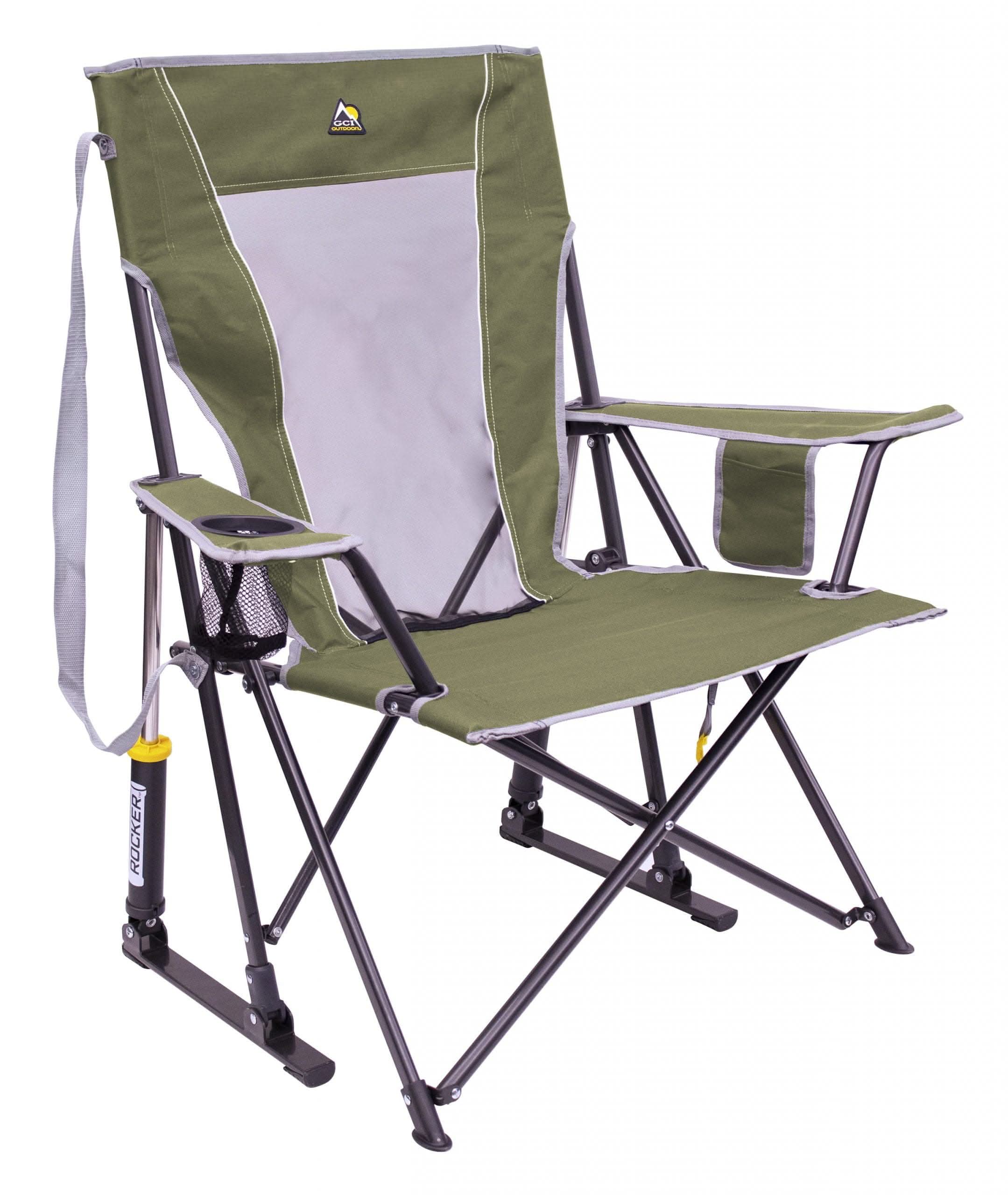 GCI Outdoor Comfort Pro Rocker, Collapsible Rocking Chair Loden Green