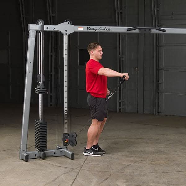 Body-Solid (GDCC250) Cable Crossover Exercise Machine for Home & Light Commercial Gym, Functional Training Center with Dual Weights Stack & Pulley Cable Workout Machines for Strength Training