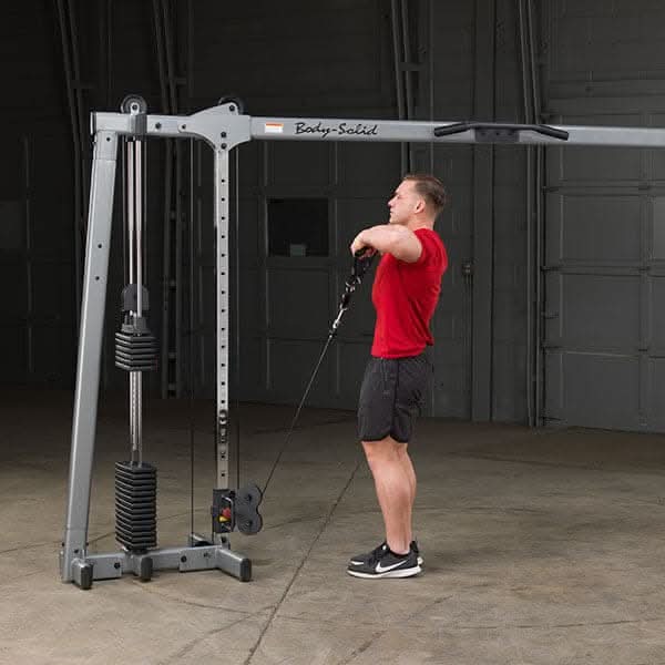 Body-Solid (GDCC250) Cable Crossover Exercise Machine for Home & Light Commercial Gym, Functional Training Center with Dual Weights Stack & Pulley Cable Workout Machines for Strength Training