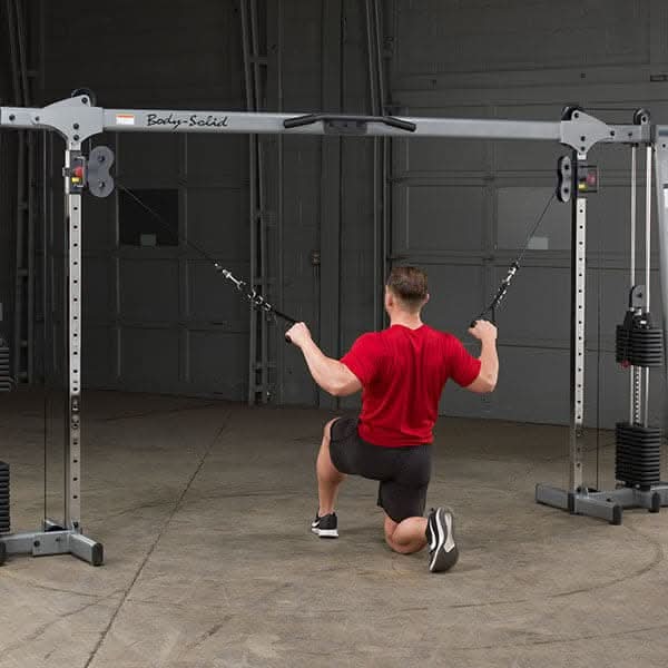 Body-Solid (GDCC250) Cable Crossover Exercise Machine for Home & Light Commercial Gym, Functional Training Center with Dual Weights Stack & Pulley Cable Workout Machines for Strength Training