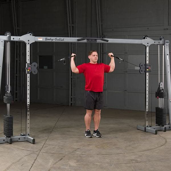 Body-Solid (GDCC250) Cable Crossover Exercise Machine for Home & Light Commercial Gym, Functional Training Center with Dual Weights Stack & Pulley Cable Workout Machines for Strength Training