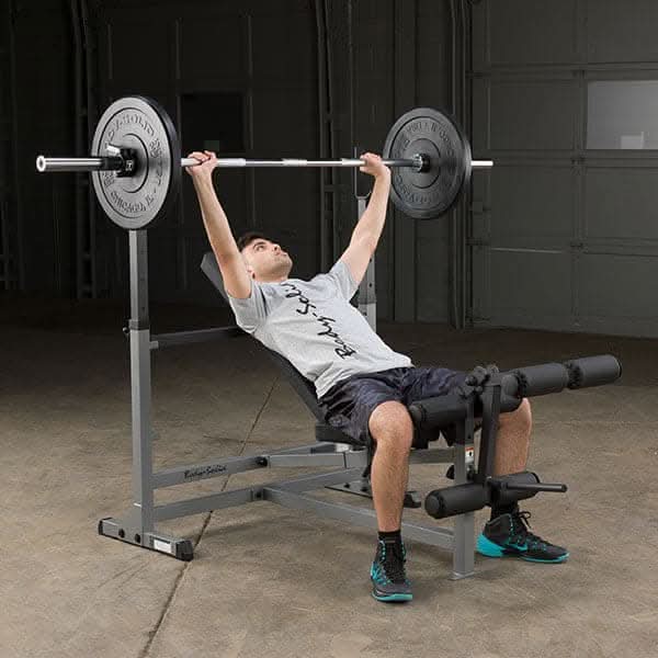 Body Solid GDIB46L PowerCenter Combo Bench – 6-Position Bench with Squat Station