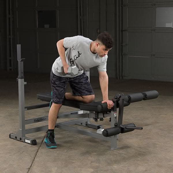 Body Solid GDIB46L PowerCenter Combo Bench – 6-Position Bench with Squat Station