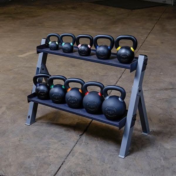 Body Solid Dual Dumbbell & Kettlebell Rack, GDKR100