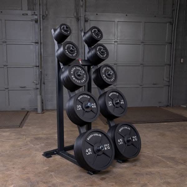 Body Solid GWT76 High Capacity Plate Rack – Modular Olympic Weight Tree
