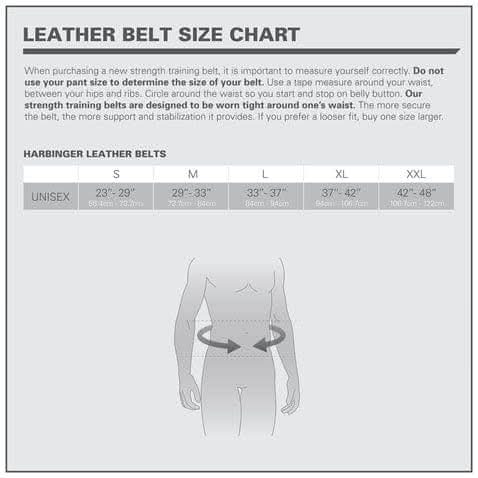 Harbinger Padded Leather Belt Black, 6"