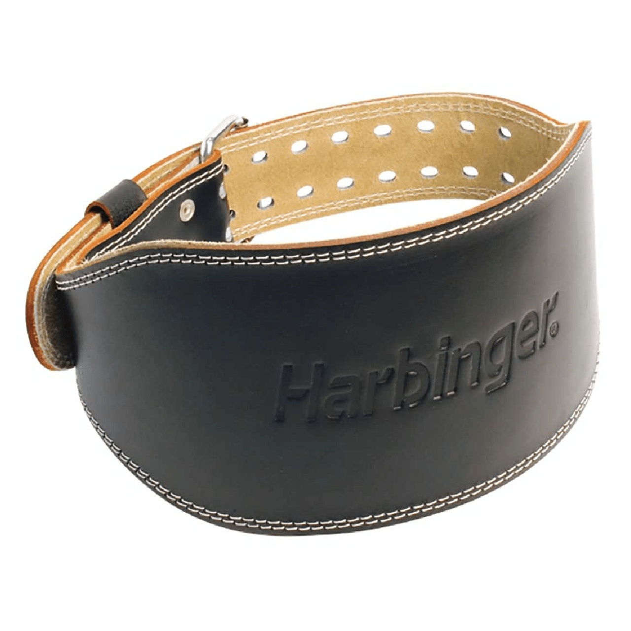 Harbinger Padded Leather Belt Black, 6"