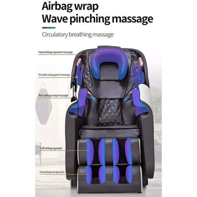 Harley Fitness Zero Gravity Massage Chair with Stretching, Tapping, Heating Back and Foot