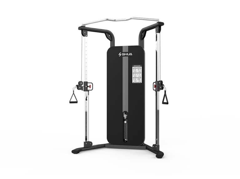 SHUA SH-G697 Home Functional Trainer – Silver Gray & Black Compact Cable Gym Machine