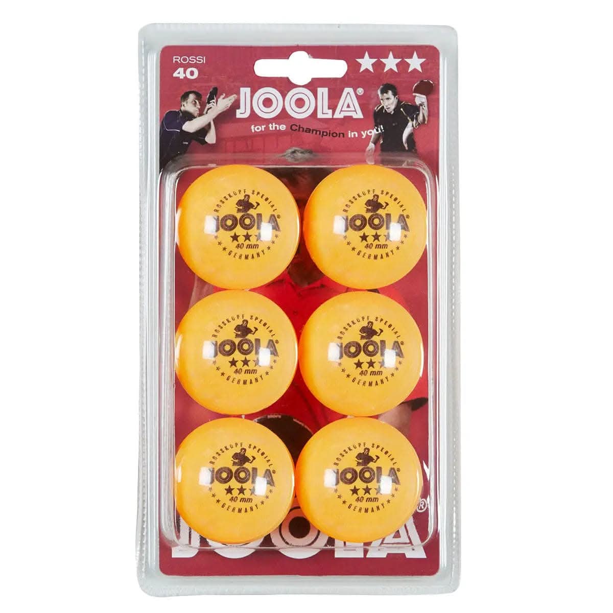 Joola Rossi, 3-Star Table Tennis Balls, Pack of 6
