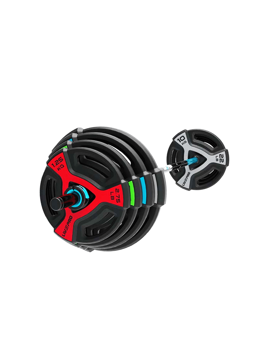 LivePro Studio Polyurethane Barbell Set - Athletix.ae