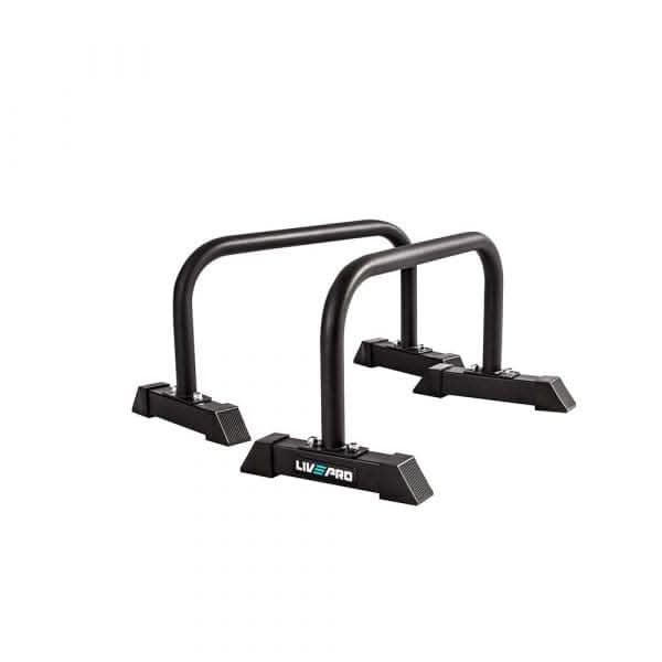 LivePro Low Parallettes (Push Up Bar), Black (1 Pair) | LP8160