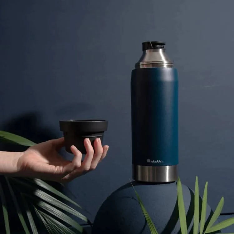 Aladdin CityPark Thermavac Twin Cup Bottle, 1.1L, Deep Navy