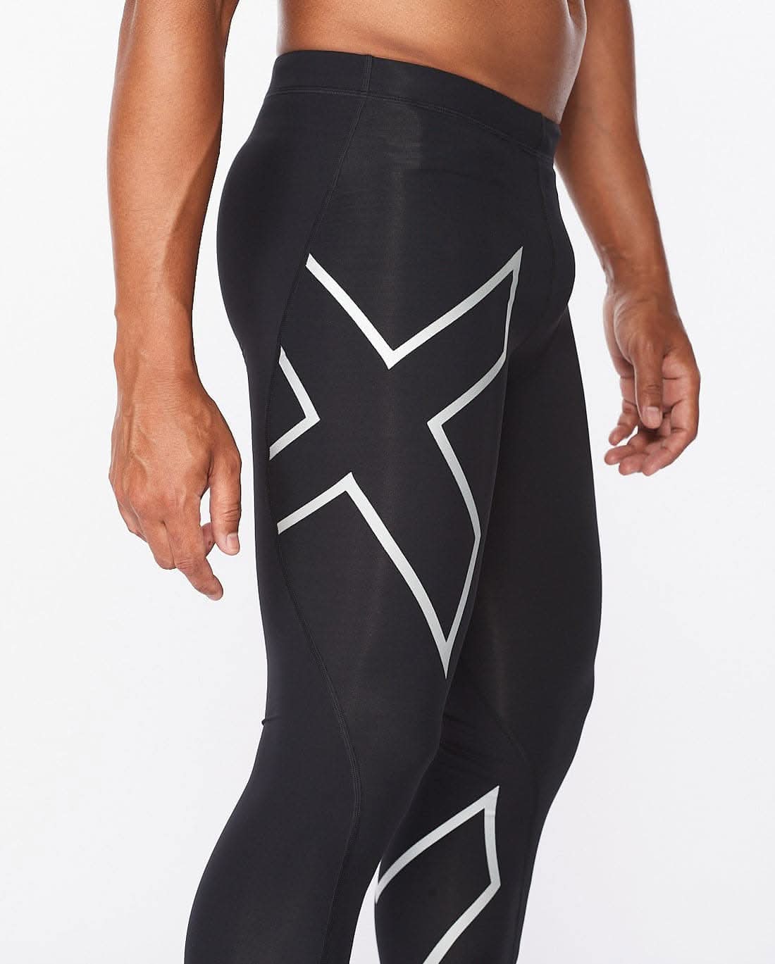 2Xu, Core Comression Tights X Large, Ma3849B, Black/Silver - Athletix.ae