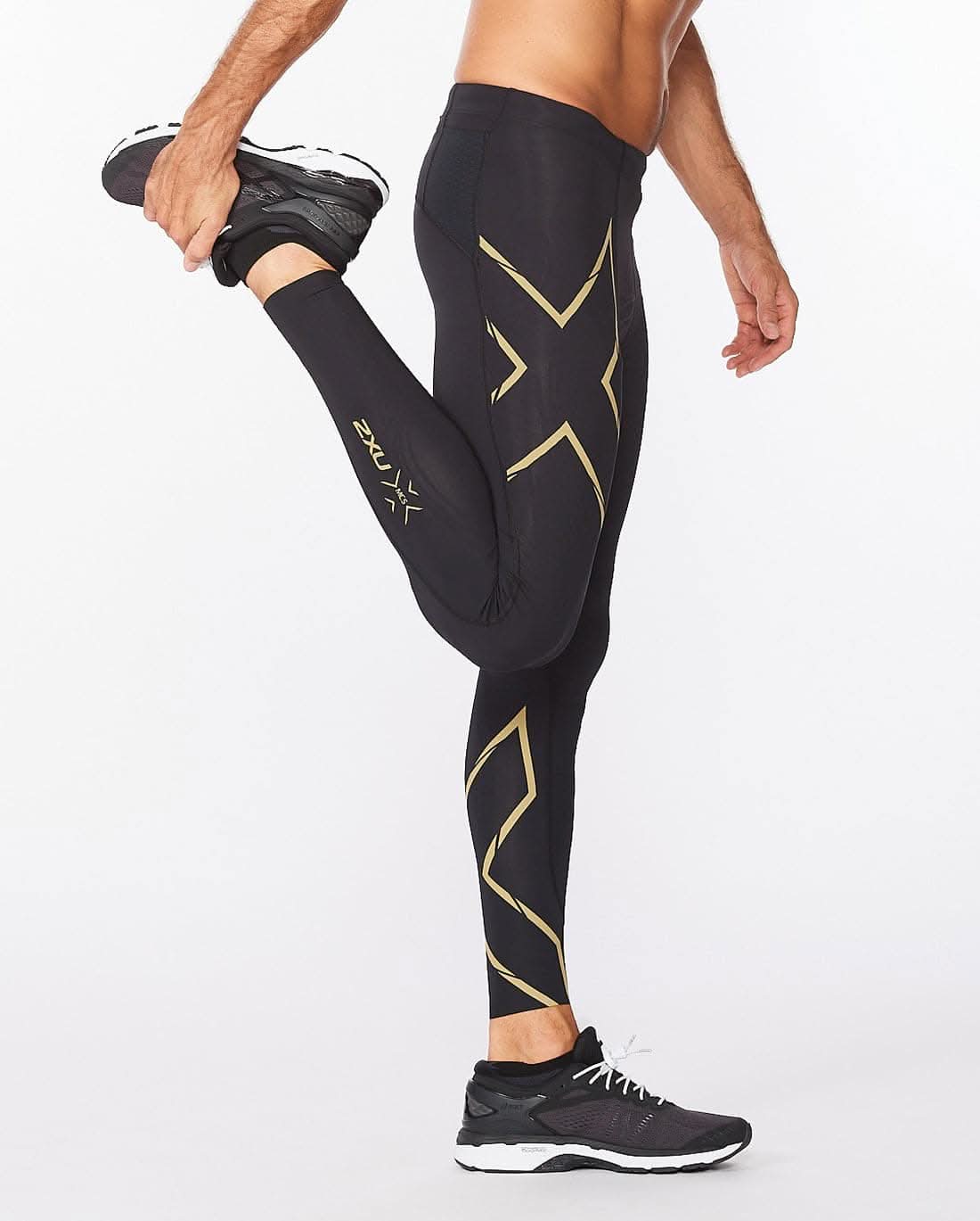 2Xu, Light Speed Compression Tight Small, Ma5305B, Black/Gold Reflective